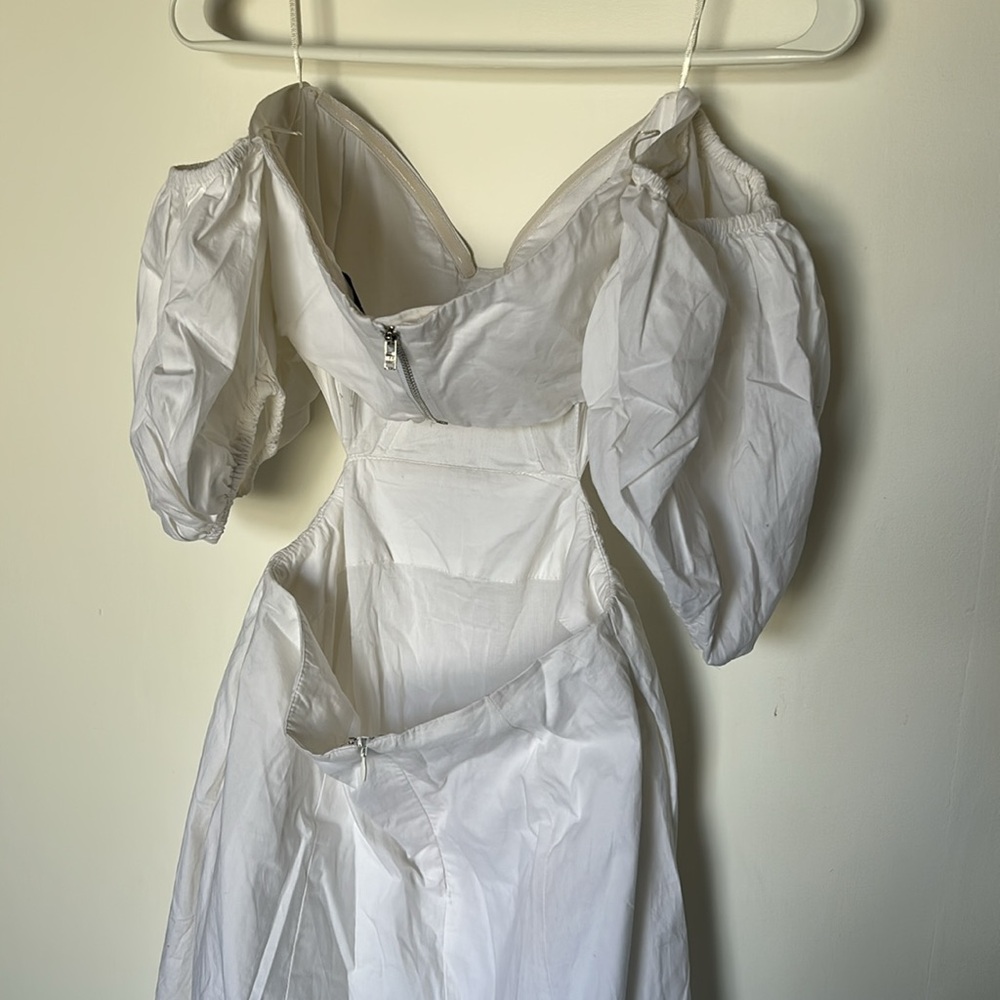 BARDOT MAKAELA MIDI DRESS US 2 XS white - Picture 6 of 14